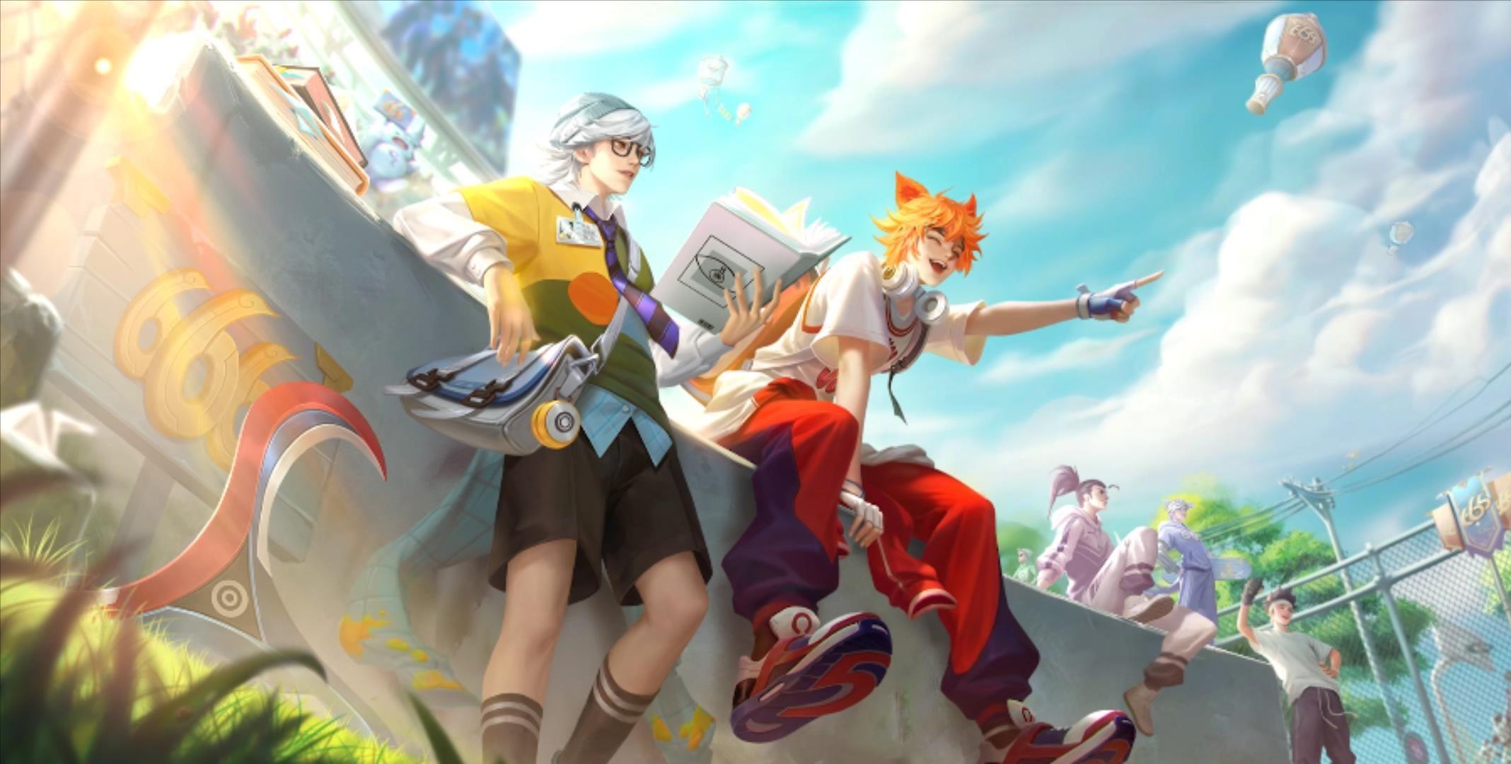 《王者荣耀》五五开黑节百里玄策·热力回旋和张良·缤纷绘卷皮肤?