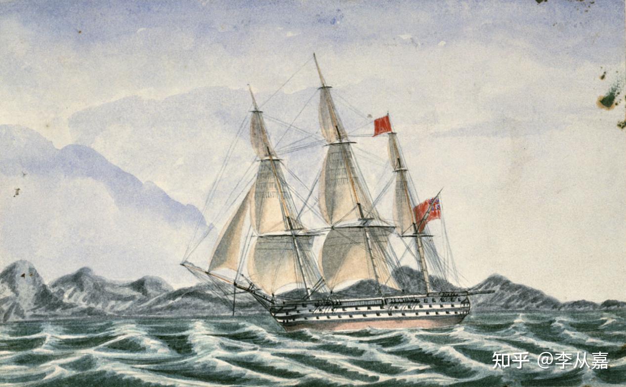 鸦片战争英国战舰图片