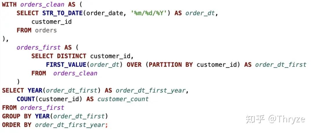 SQL实战 | 窗口函数:计算每年新增用户数 - 知乎