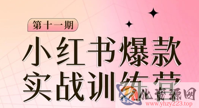 小红书博主爆款训练营第11期，手把手教你从0-1做小红书，从定位到起号到变现