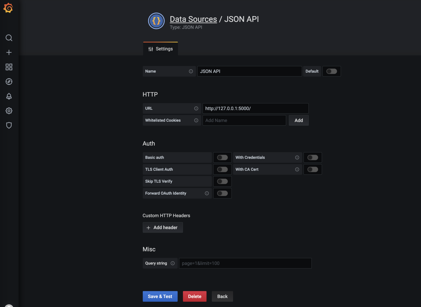 Grafana Json API Grafana Json API