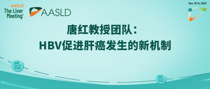 aasld2023速遞唐紅教授團隊hbv促進肝癌發生的新機制