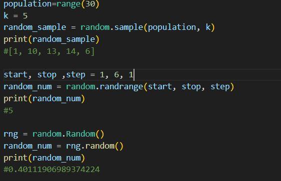 python中随机数random