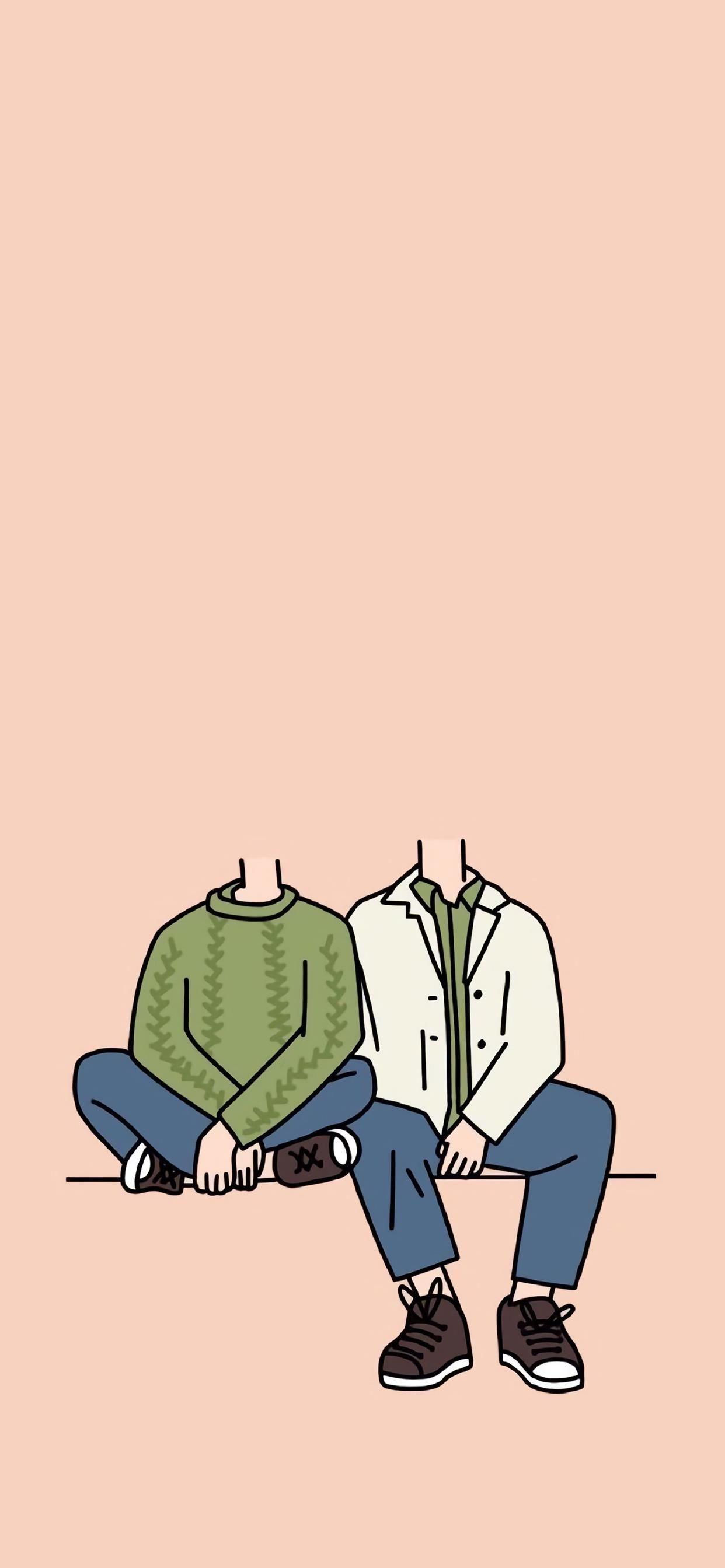 有没有好看的双人无头小人抠图素材?