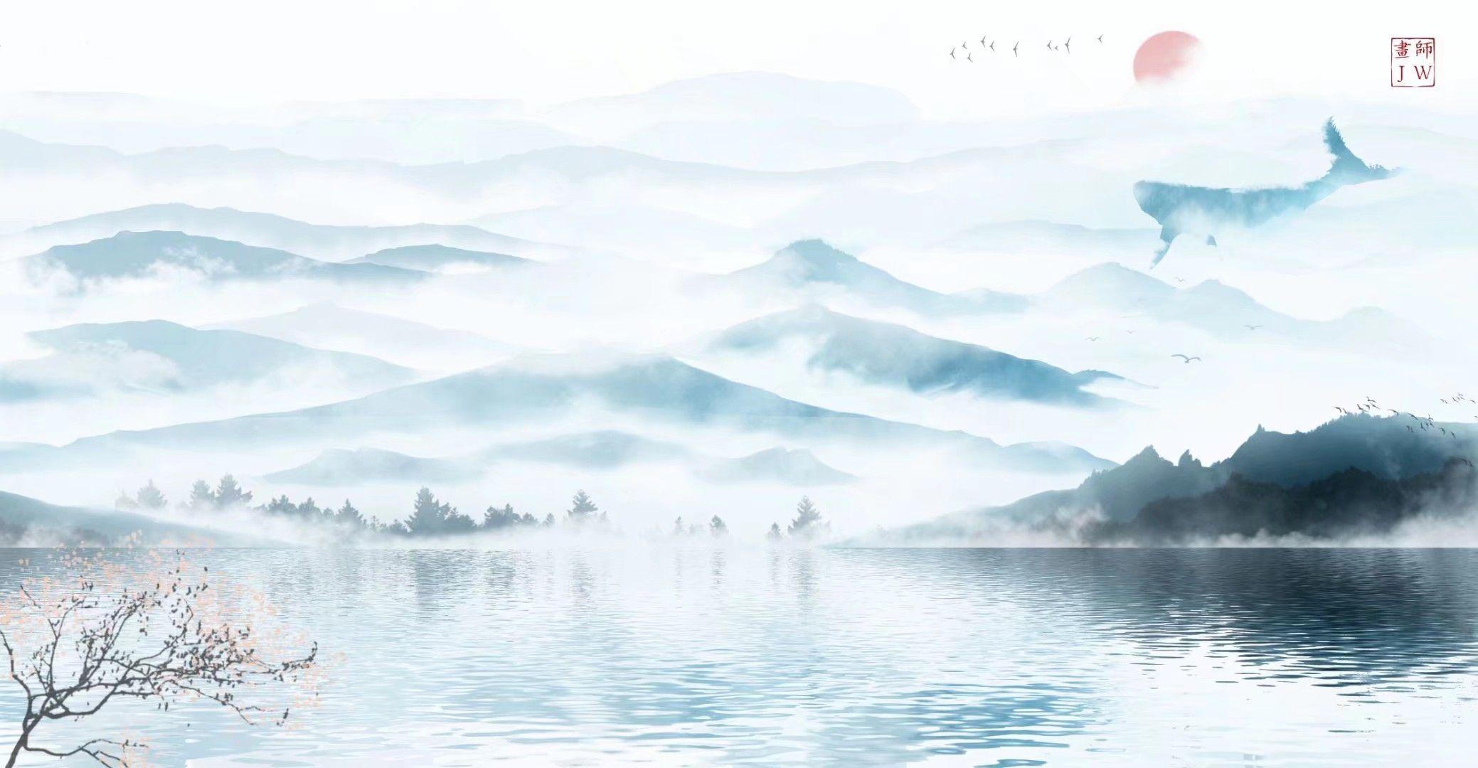 有哪些横构图的简约古风背景图