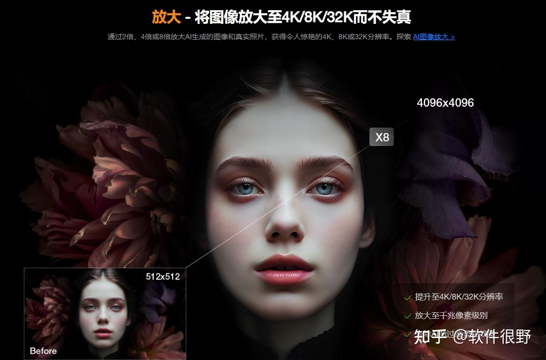 最强AI图片无损放大软件,强至放大32倍,支持Win、Mac中文版! - 知乎