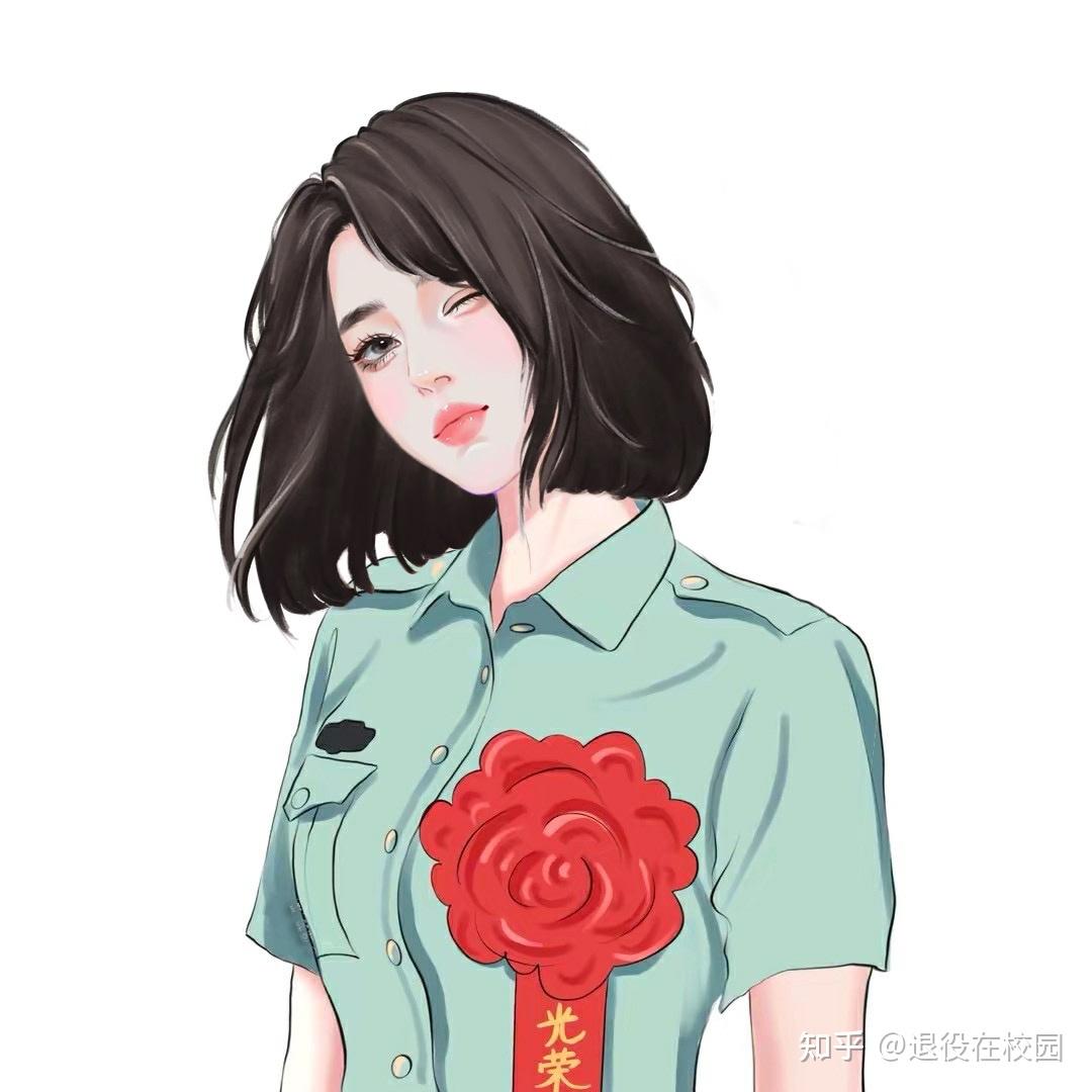有没有帅气的女军人漫画头像