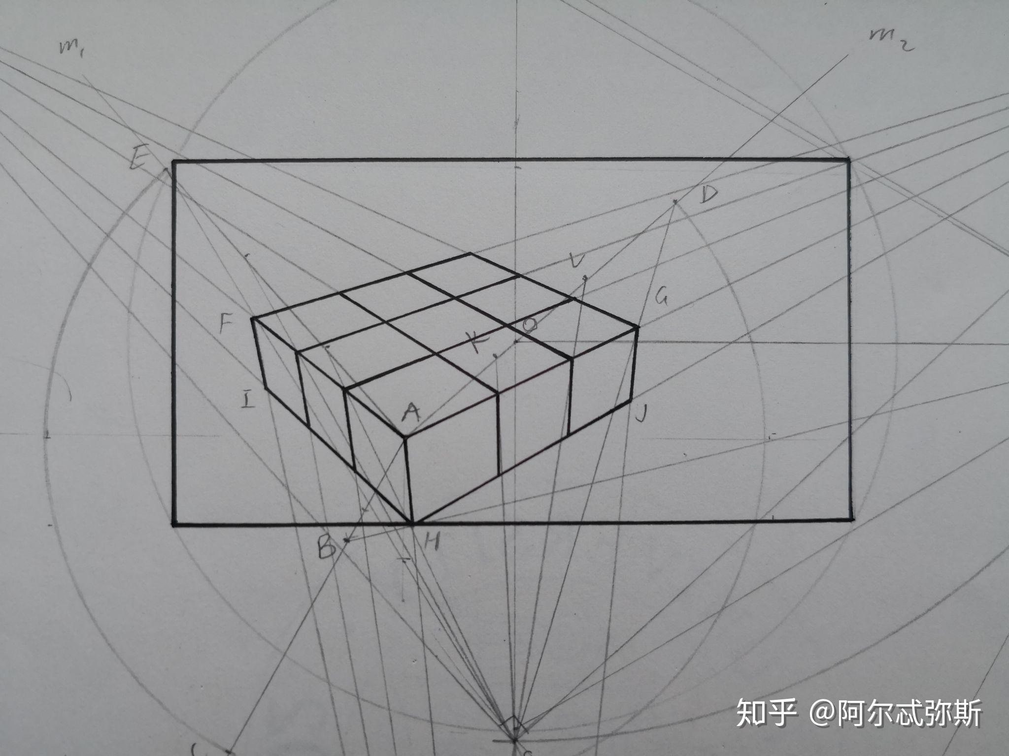 三点透视怎么画 要9个正方体? - 知乎
