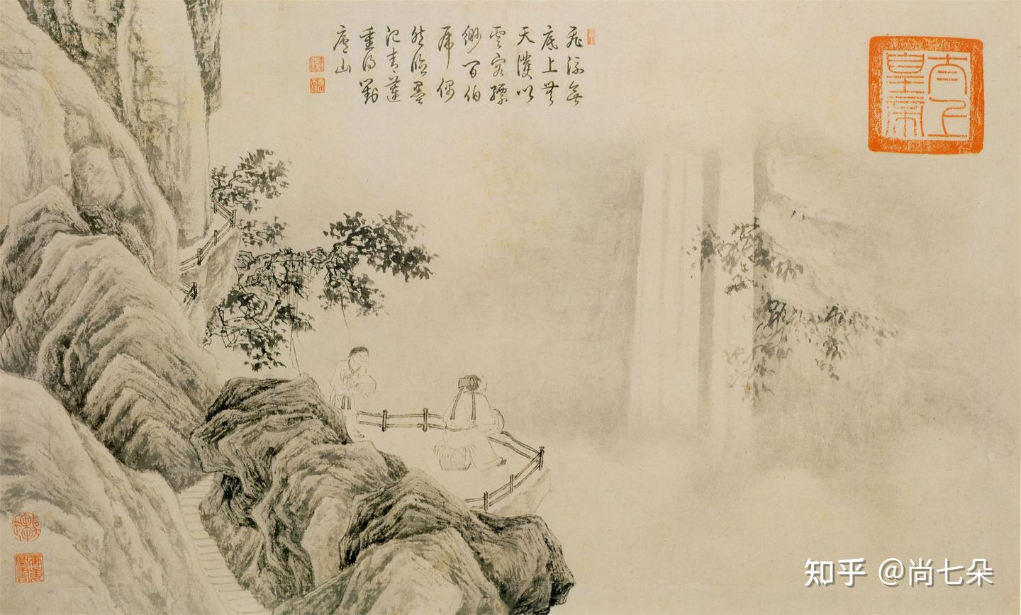 明代唐寅唐伯虎山水人物画古代高清国画图片保存- 知乎