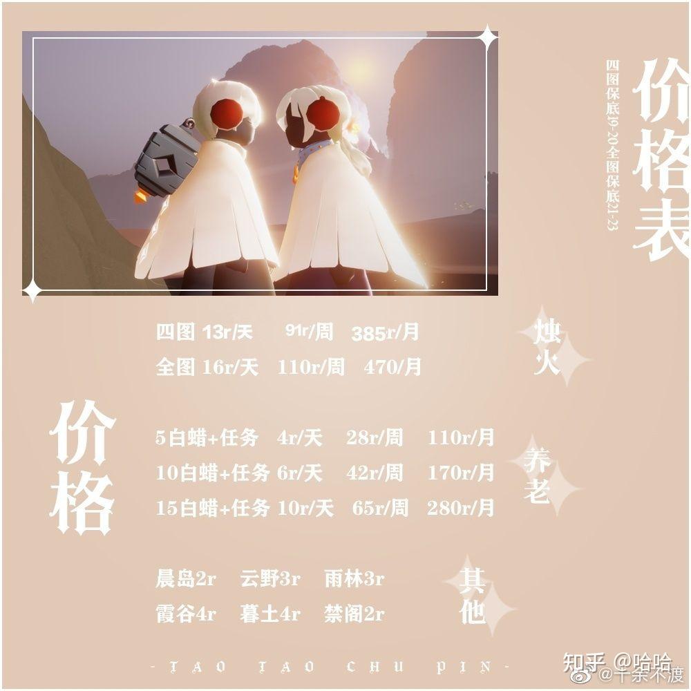 光遇代跑价格差不多是多少