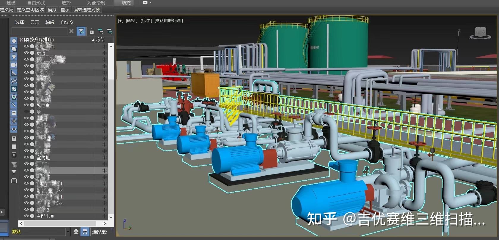 化工厂三维激光扫描建模解决方案_三维可视化管理平台_吉优赛维数字孪生_三维建模_三D模型 - 知乎