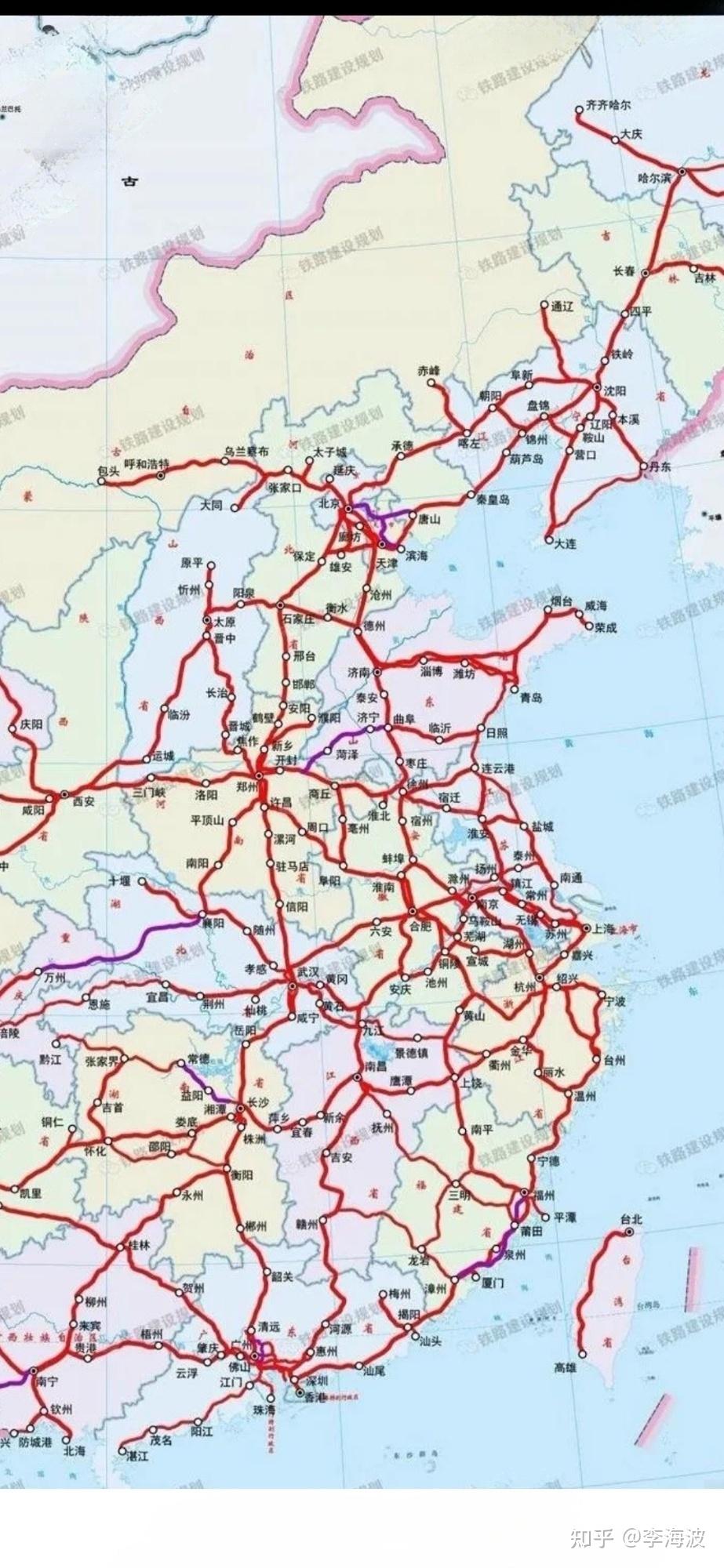 火车路线图全国图片