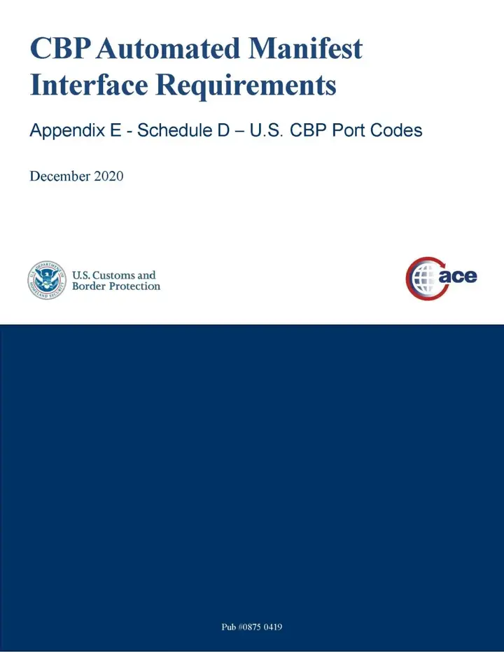 US Customs Port Codes 美国海关港口代码 - 知乎