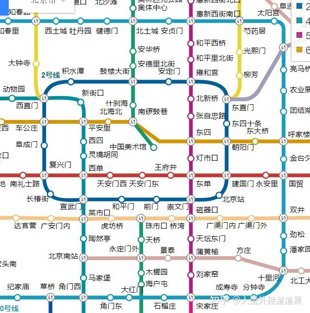 北京的地铁站点地图图片