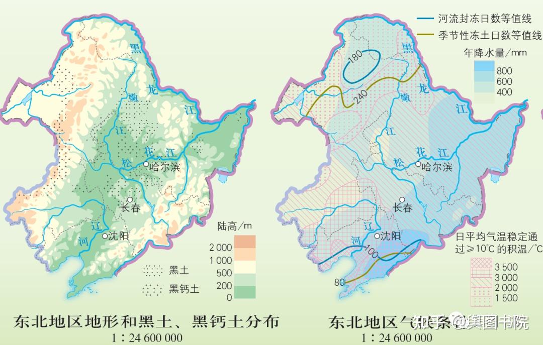 三江平原地势图图片