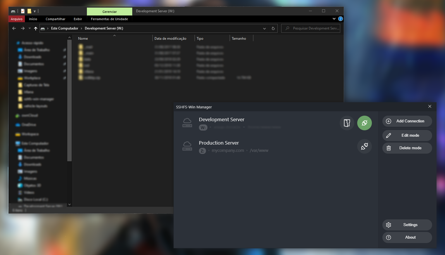 Explore mounted drive