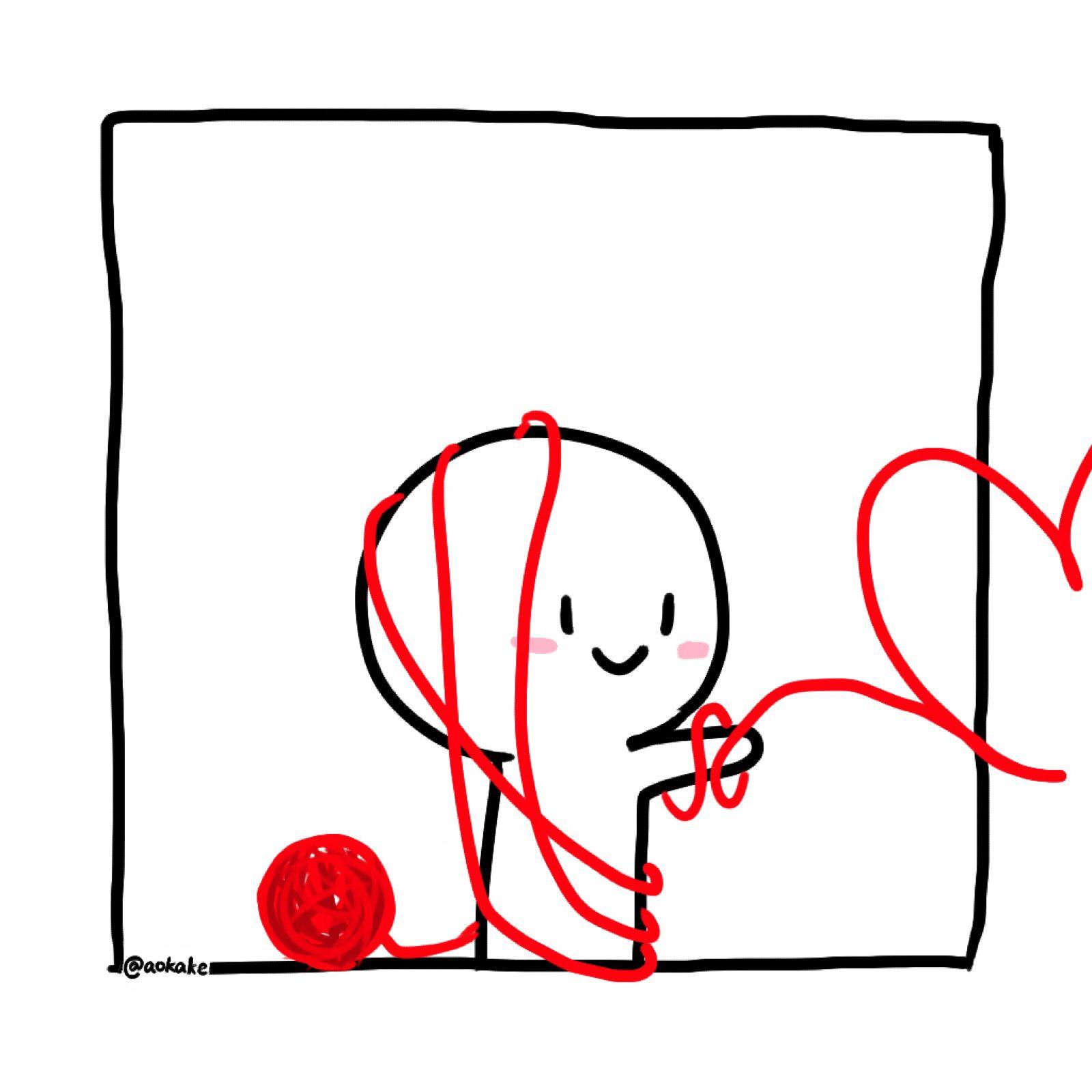 可以分享一些黑白简笔画情头吗?