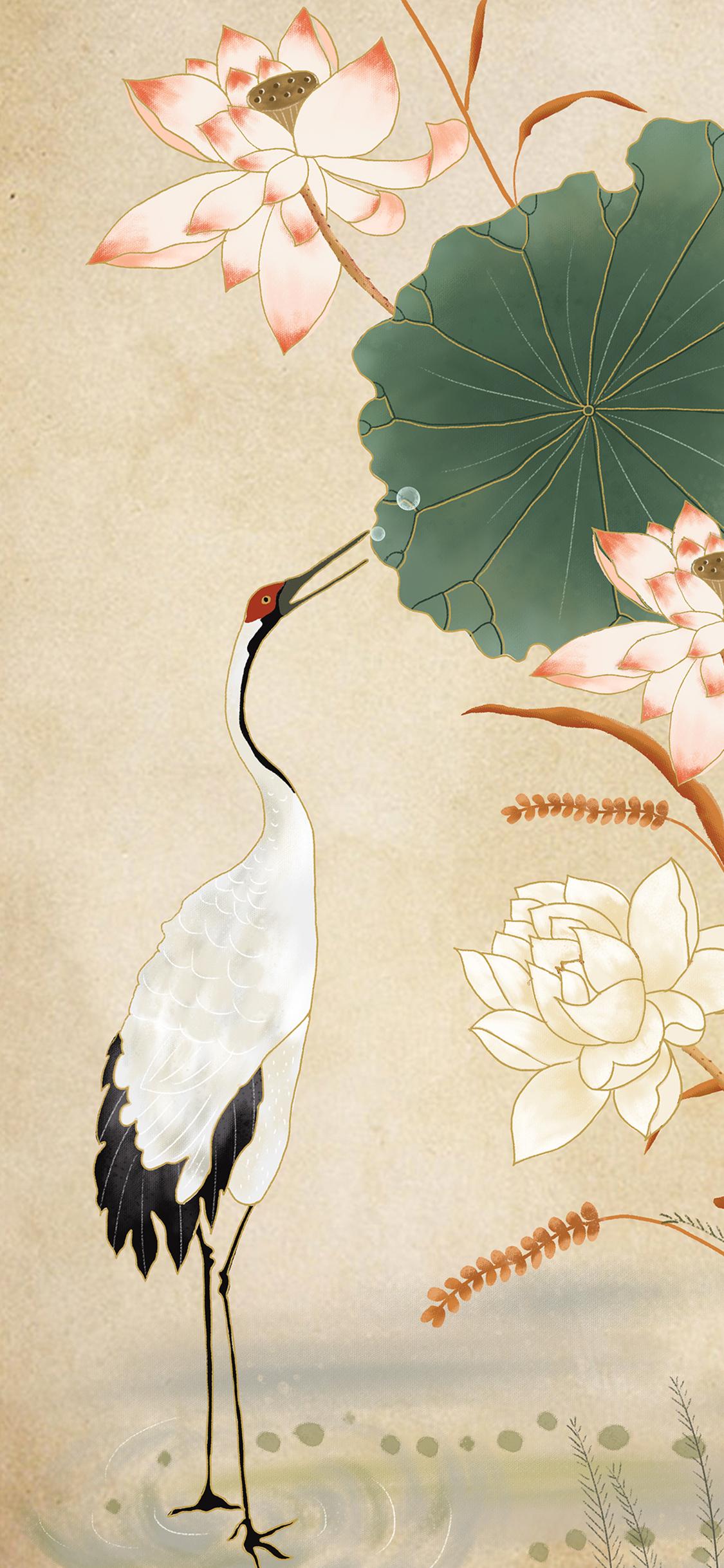 有没有国风的仙鹤头像或者壁纸