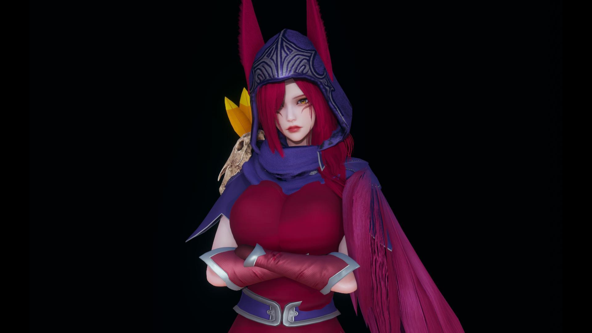 S2精品人物卡 英雄联盟-逆羽霞