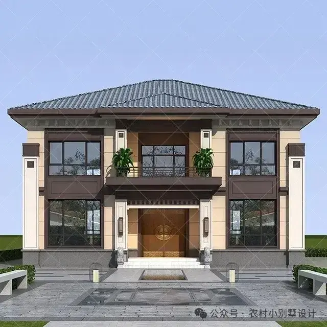 五一假期返乡自建房热潮！这22款二层新中式别墅自建房非常棒！ - 知乎