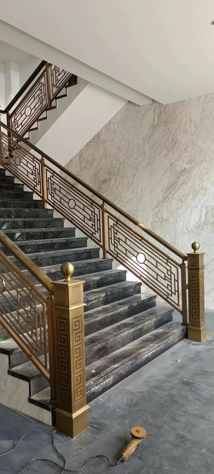 苏州中式复古黄铜楼梯扶手