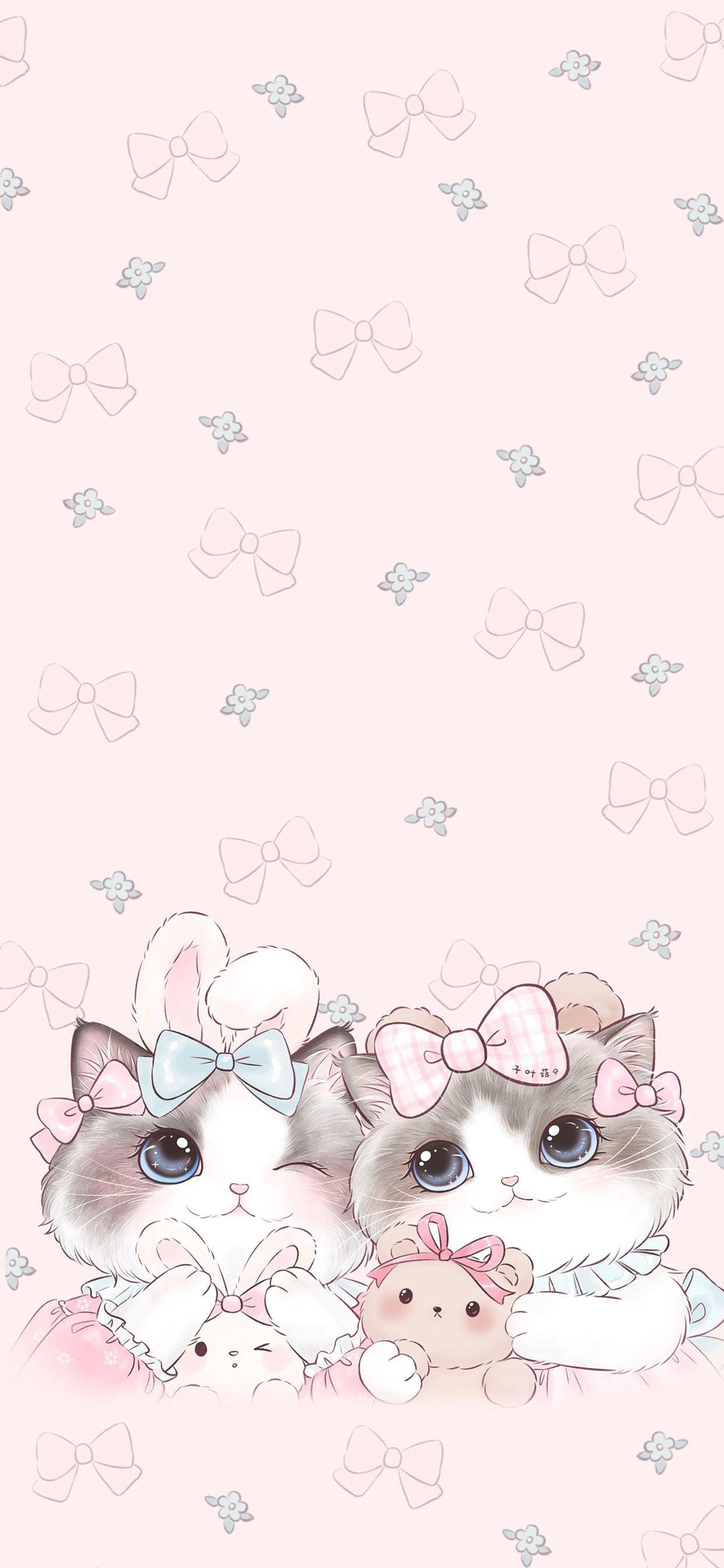 有哪些可爱的关于猫咪的卡通手机壁纸推荐?