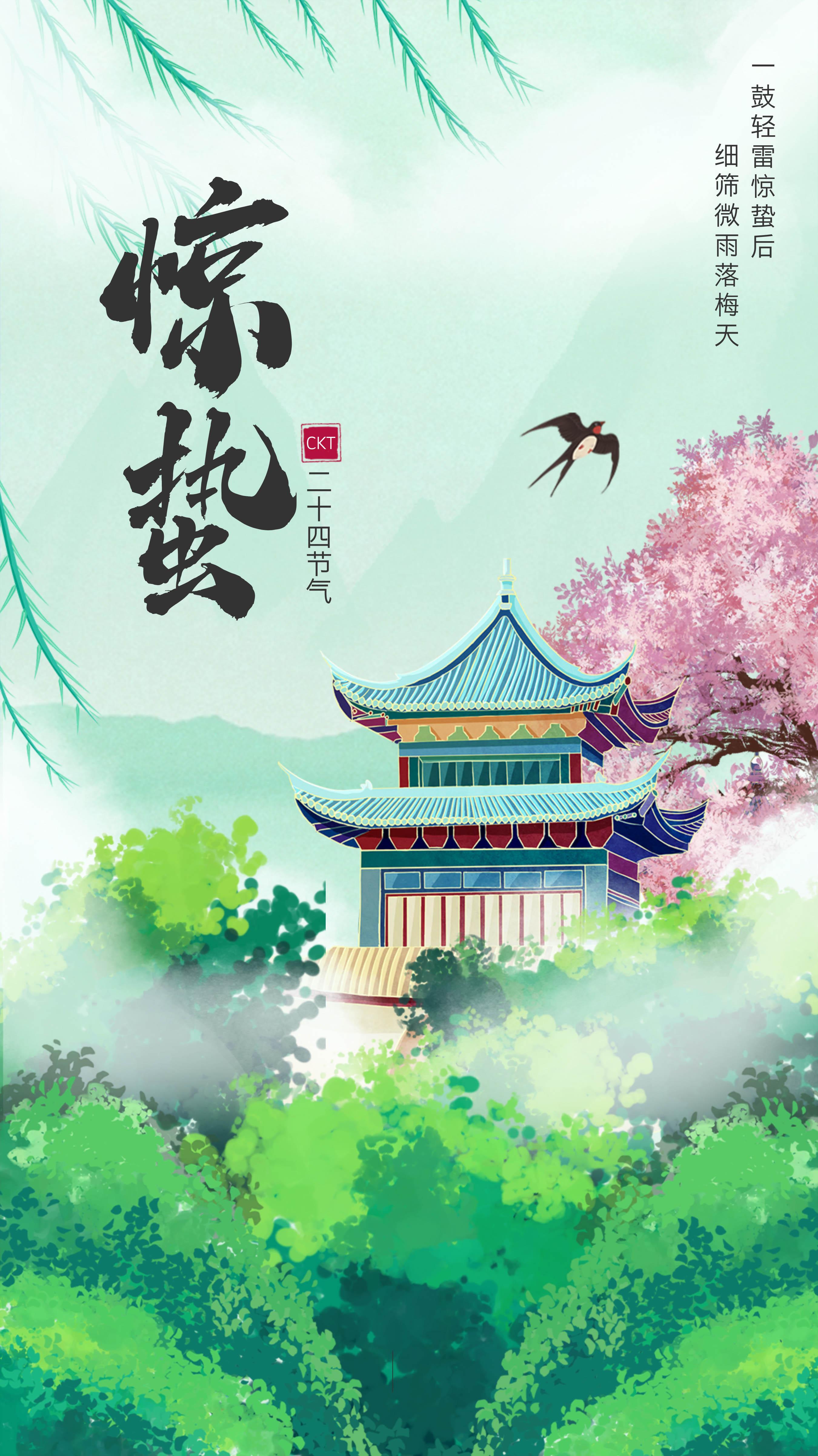 有哪些关于惊蛰节气好看的图片或海报