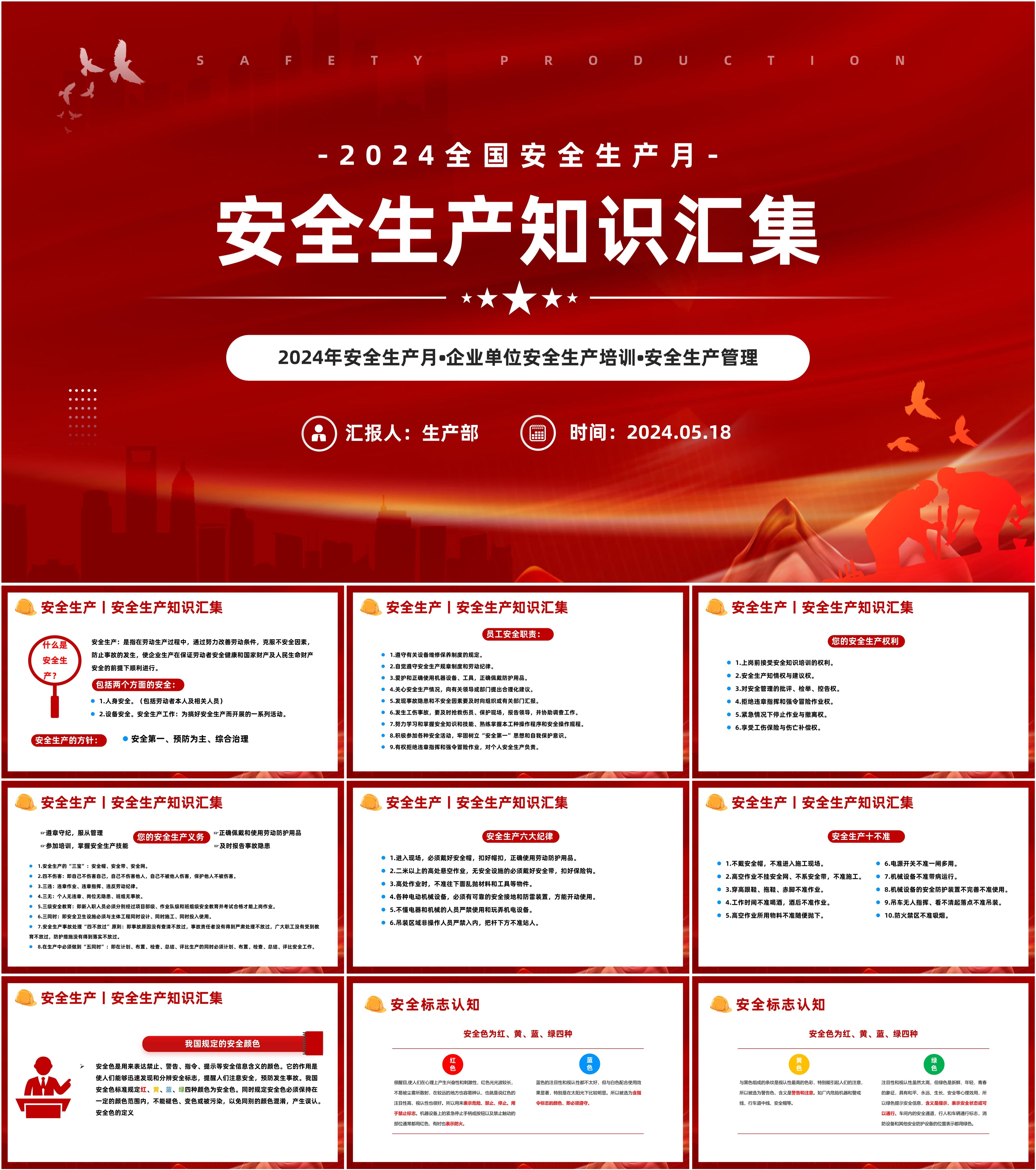 最新30套高质量2024全国安全生产月安全生产培训ppt课件