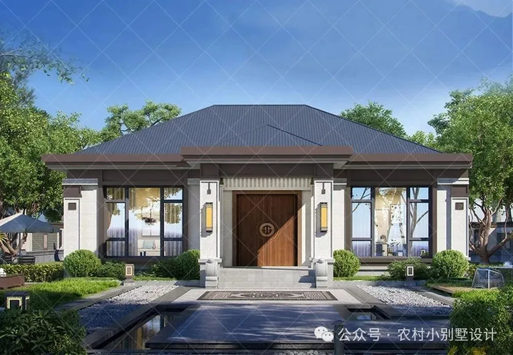 35套一层新中式养老别墅图集,父母安享晚年就选它!一层新中式 - 知乎