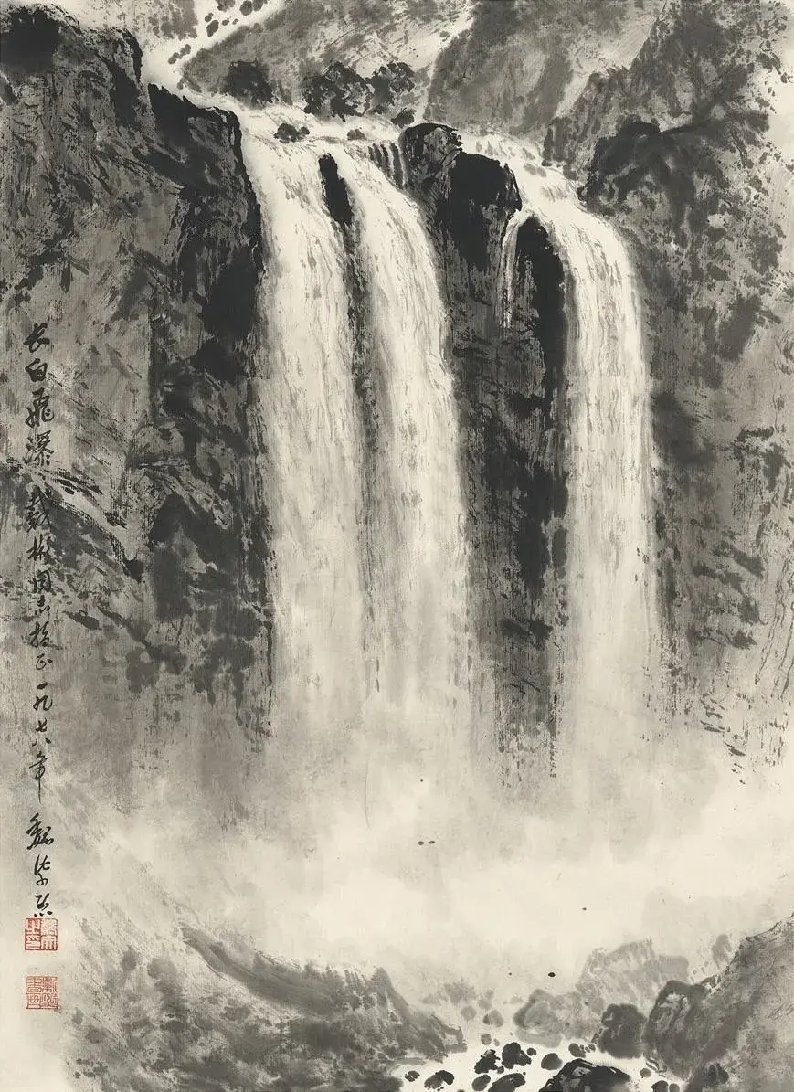 魏紫熙的山水瀑布图,酣畅淋漓,爽快 - 知乎
