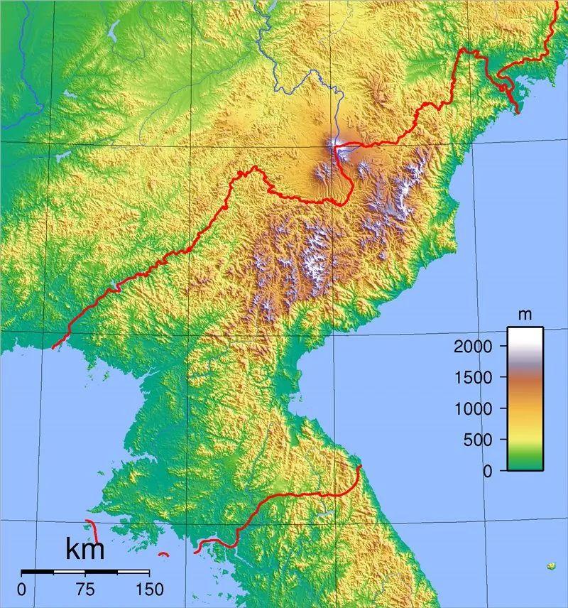 朝鲜地形地貌图片