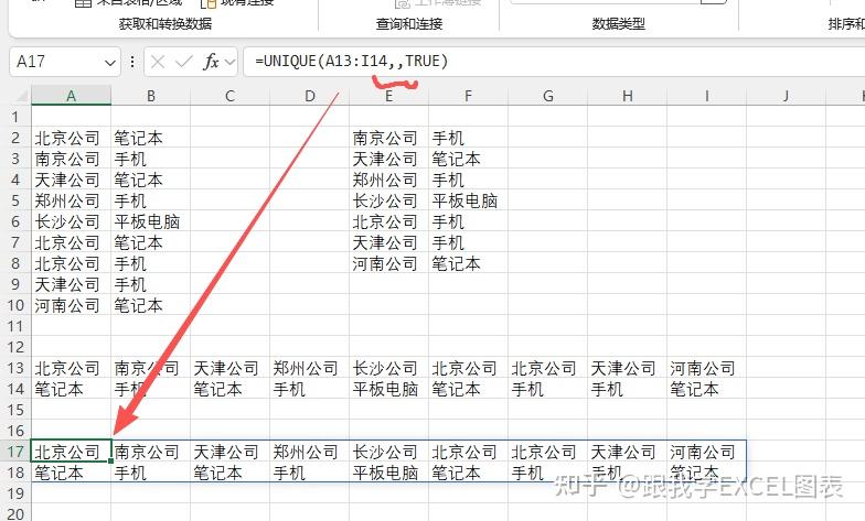 数据总重复?Excel的UNIQUE函数1秒搞定多列去重 - 知乎