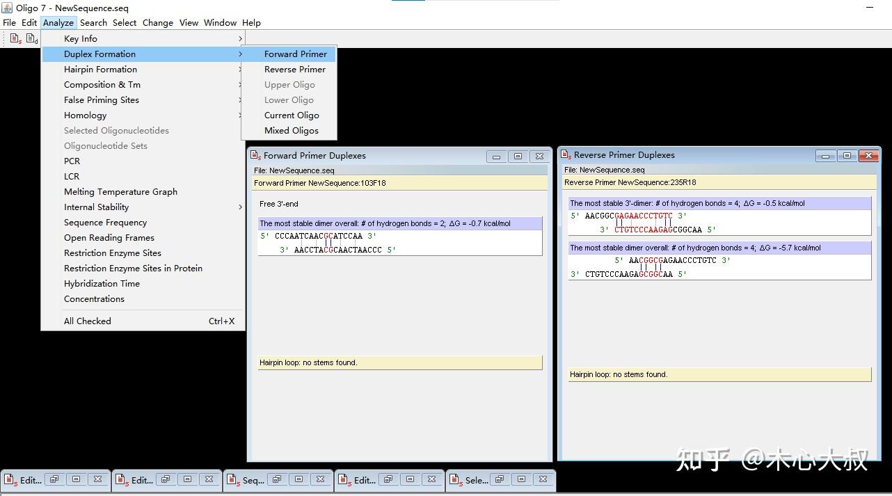 Oligo7引物分析评价和筛选流程 - 知乎