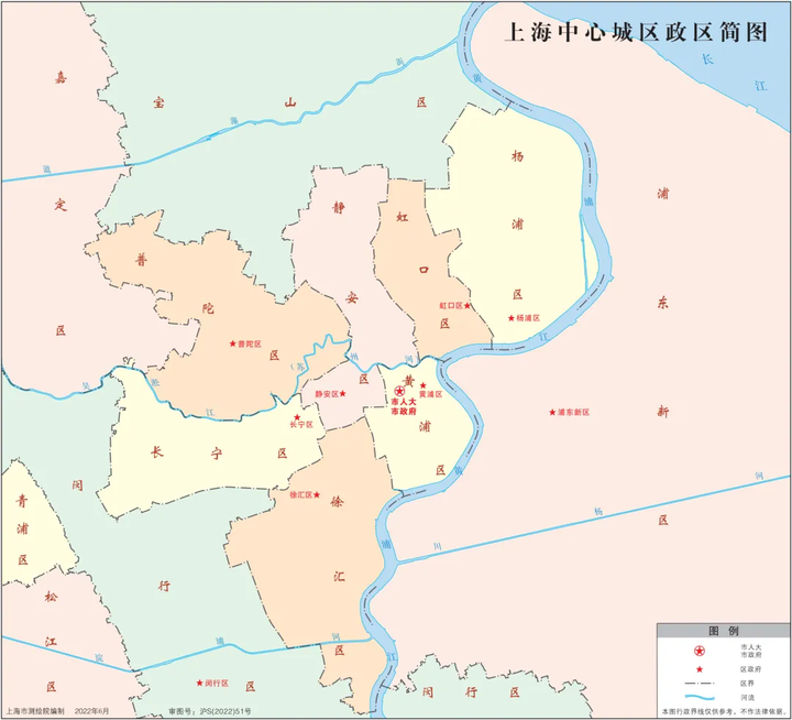 上海的行政区划图