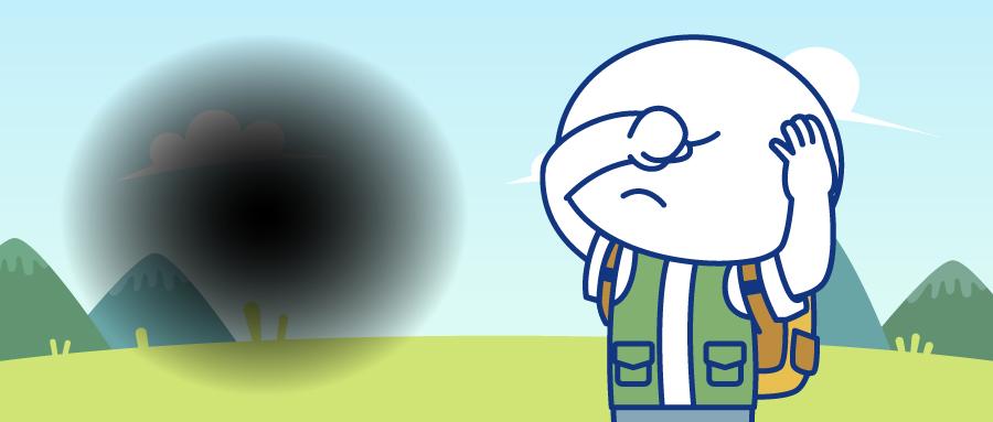 欣赏美景时眼前却总有一块烦人的黑影怎么回事