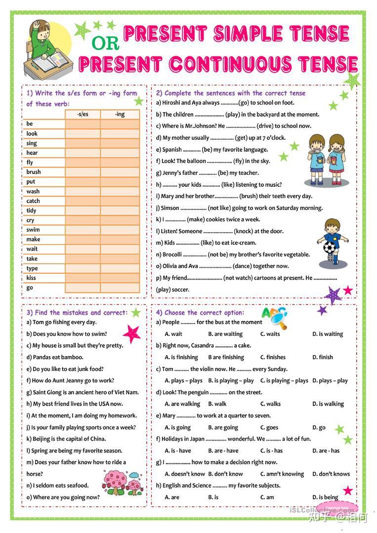 准备用来练习的worksheets - 知乎