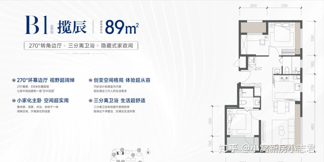 速看!副中心 700米 地铁房,「招商·云璟揽阅」户型图出炉 - 知乎