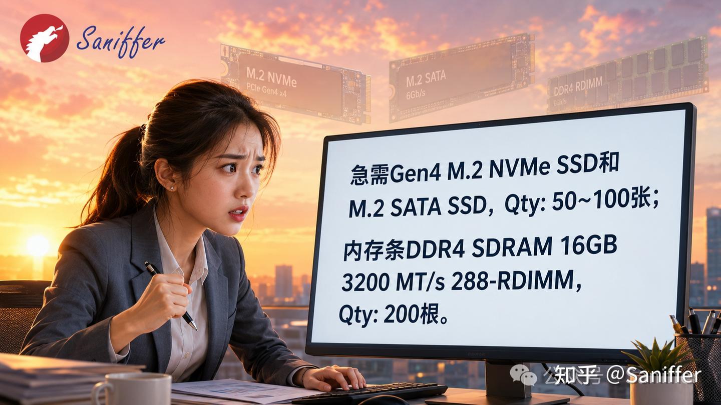 【急寻货源】全网紧急采购M.2 NVMe和M.2 SATA SSD与DDR4服务器内存,有货速联!