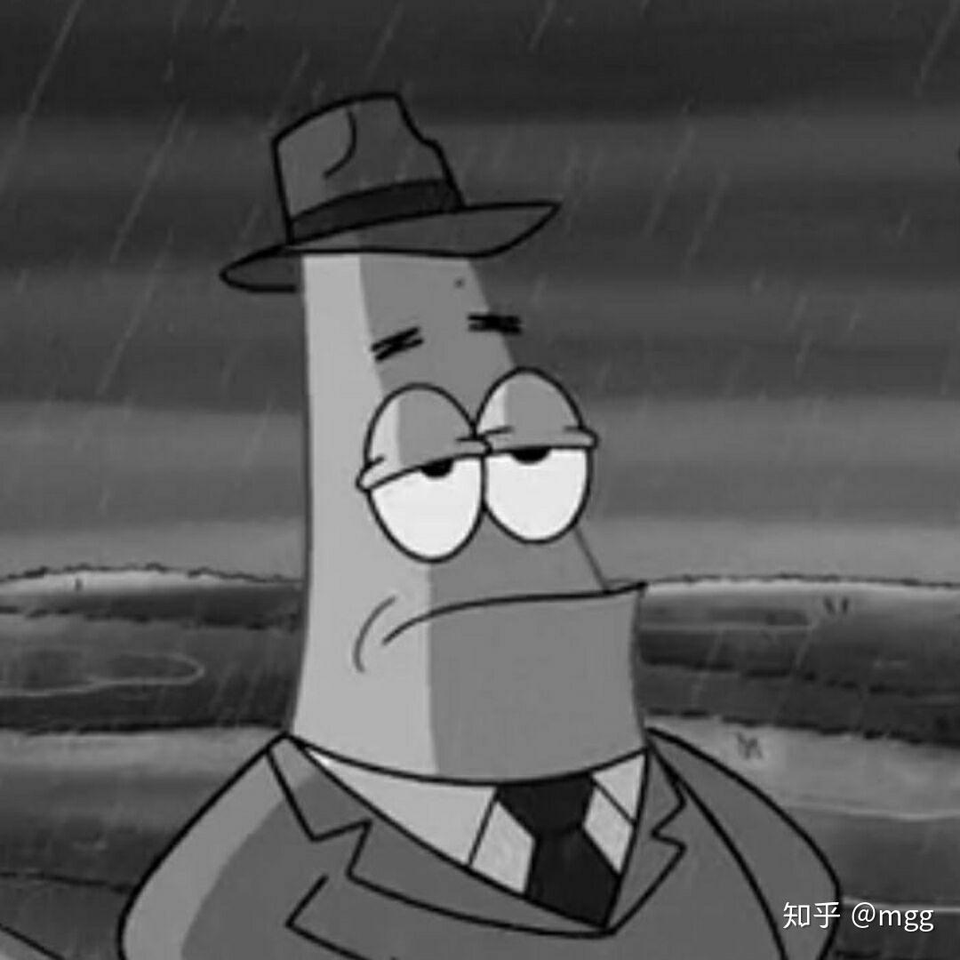 有派大星黑色丧系心碎头像分享吗?