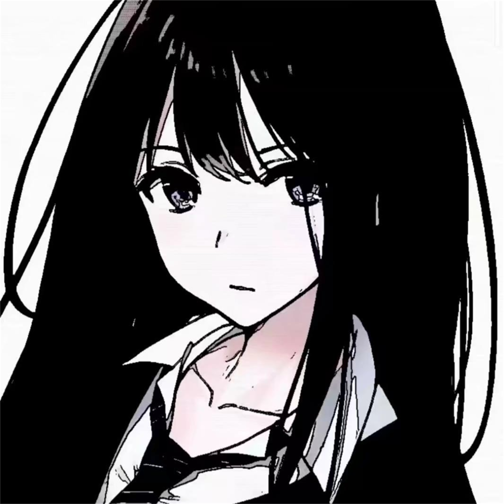 有没有这种类型好看的黑白动漫风女头? - 知乎