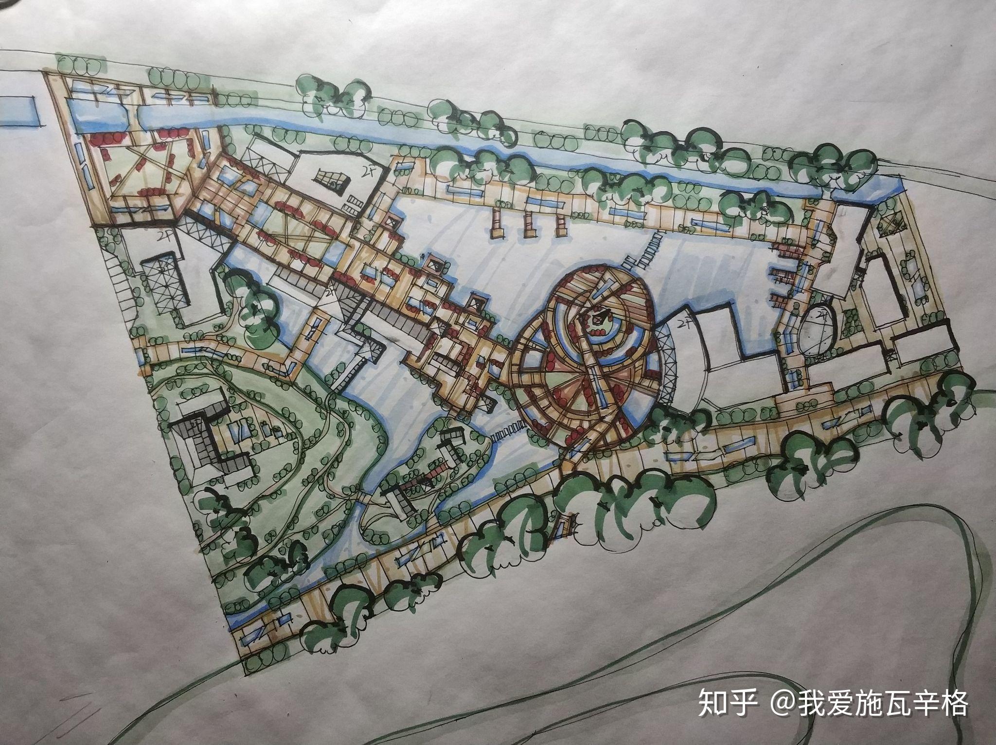 居住区规划快题第一次稚嫩的表达,真诚地希望大家可以指出我的问题.