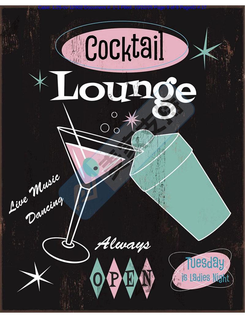 25-cv-12902，F(xiàn)iona Stokes-Gilbert雞尾酒海報維權(quán)，賣家別踩侵權(quán)雷！