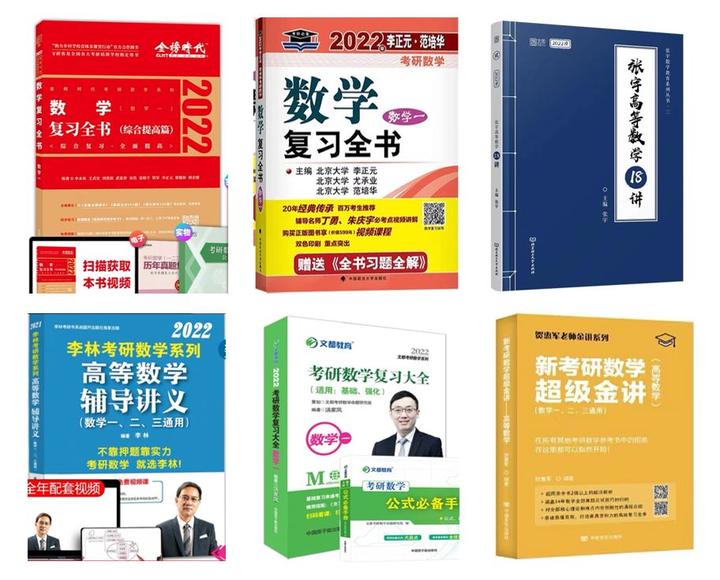 考研数学复习全书怎么选?李永乐|李正元复习全书|张宇18讲|汤家凤复习大全|李林辅导讲义|贺惠军新金讲内容评测之高等数学第一章函数 极限 连续 ...