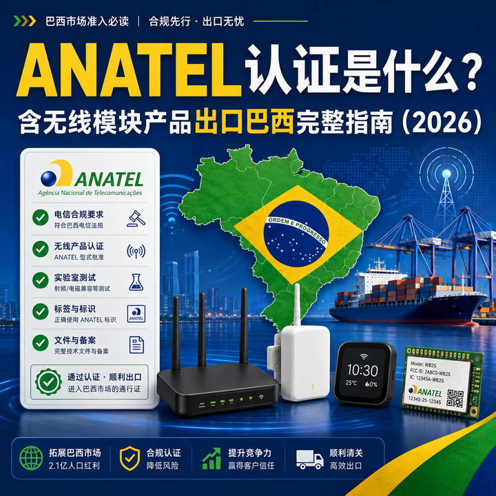 ANATEL认证是什么?含无线模块产品出口巴西完整指南(2026) - 知乎