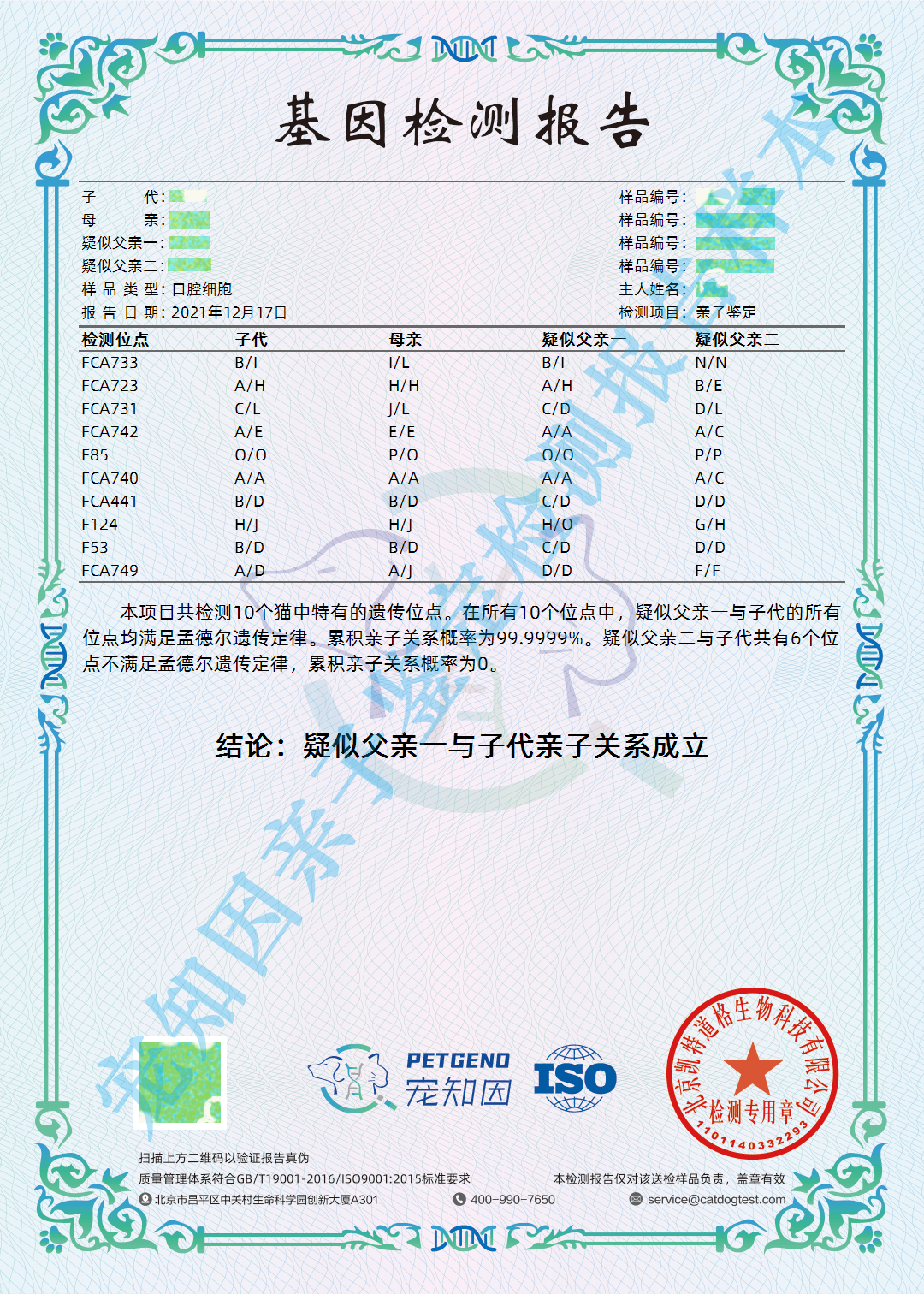 亲子鉴定样本图片图片