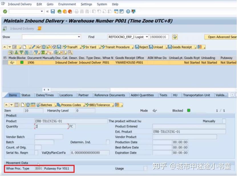 SAP EWM初阶之为INBOUND DELIVERY创建上架的Warehouse Task - 知乎