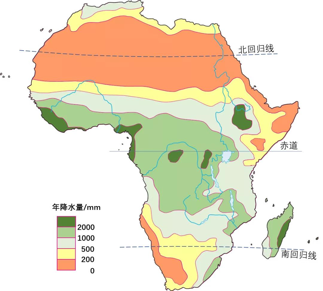 非洲气候图高清版大图图片
