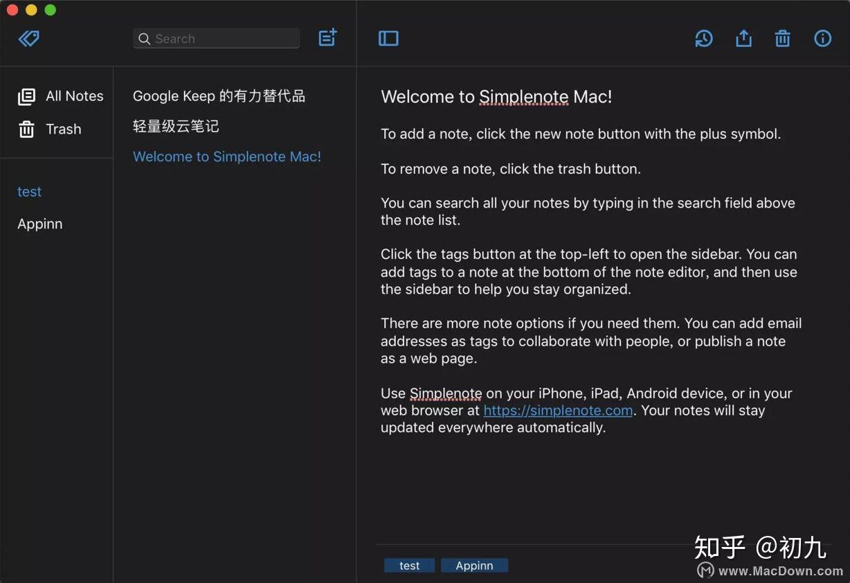 Simplenote for Mac纯文本笔记软件 - 知乎