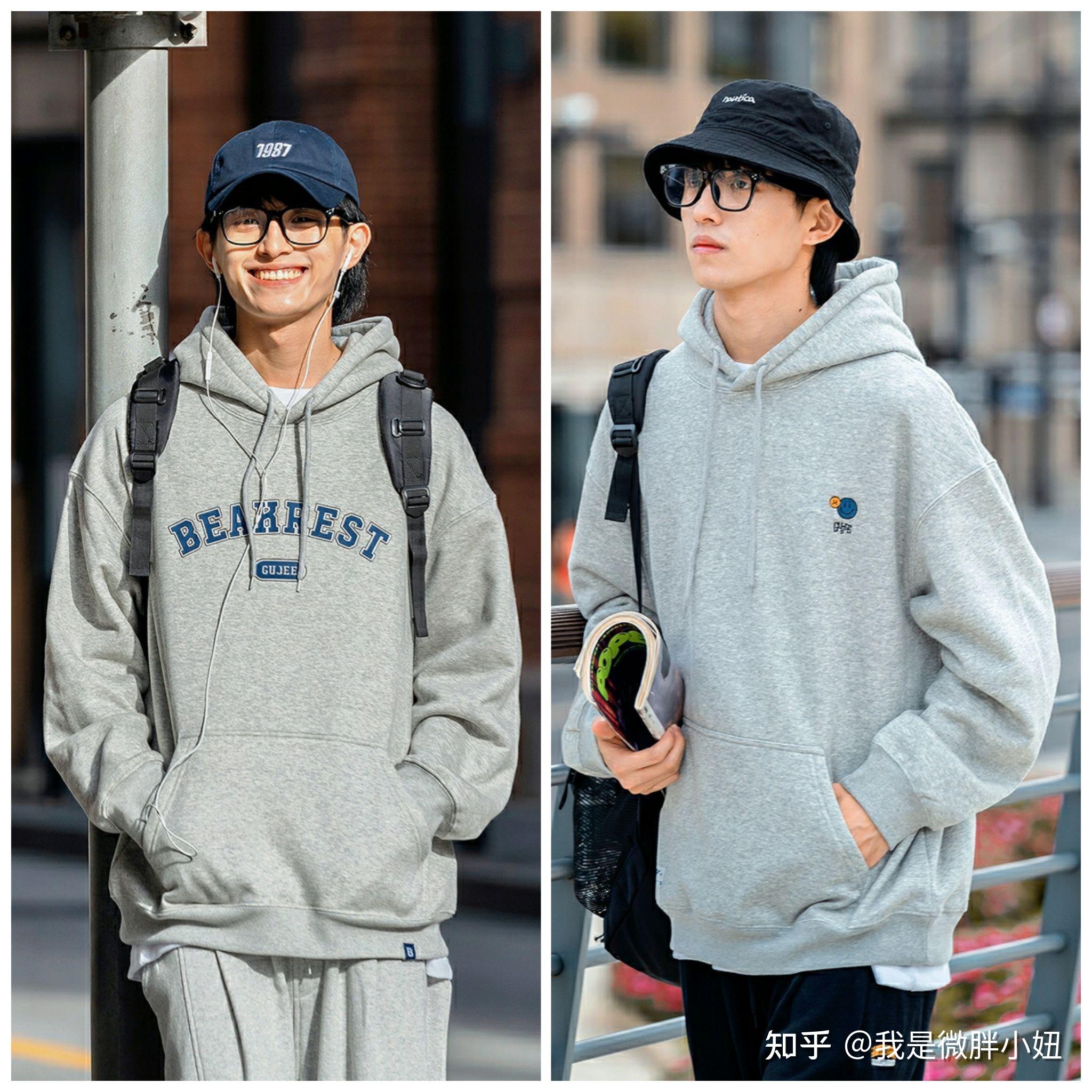 有没有男生灰色连帽卫衣推荐