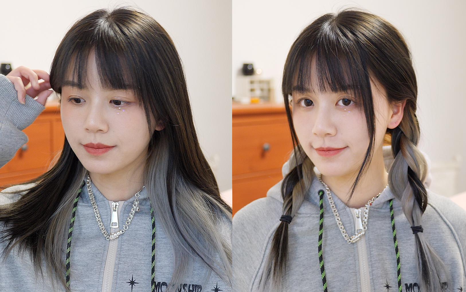 头发染黑一半,居然莫名好看! - 知乎